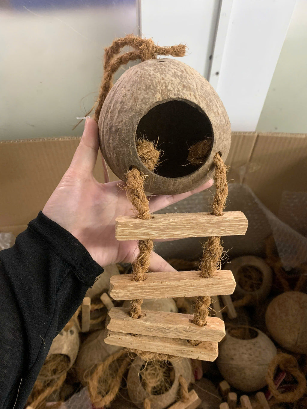 Coconut Pet House With Ladder