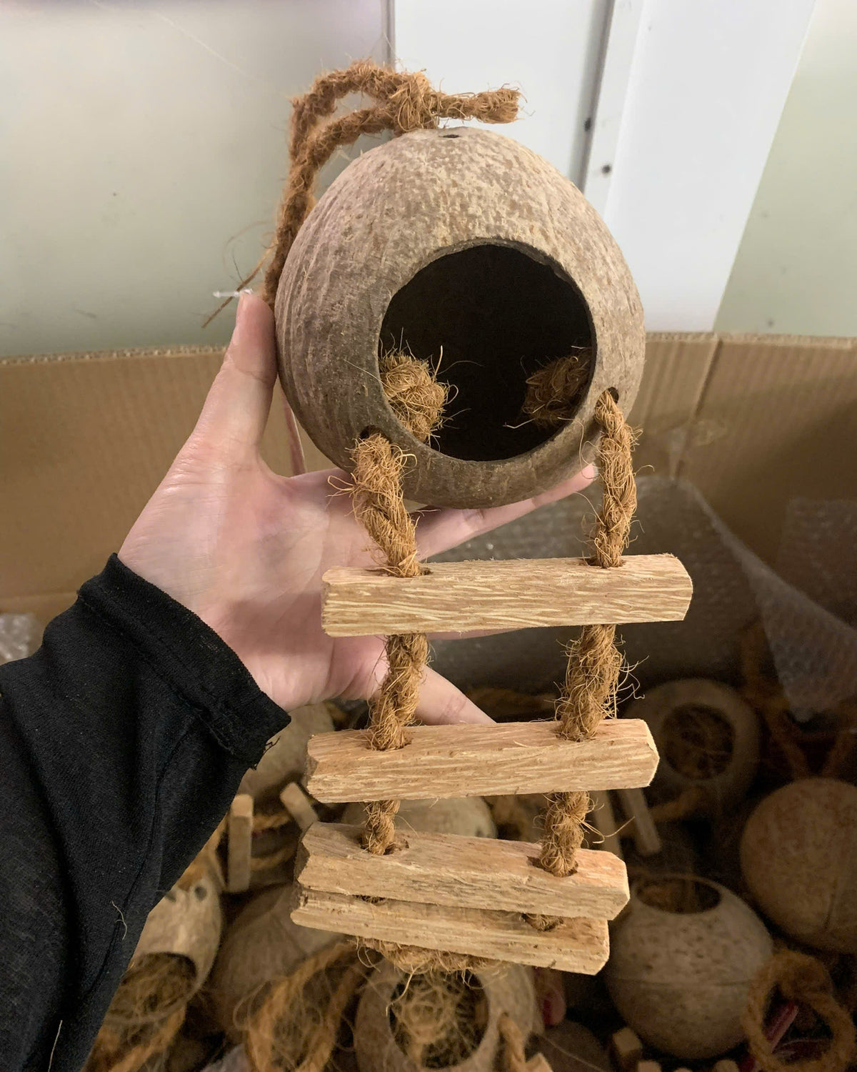 Coconut Pet House With Ladder